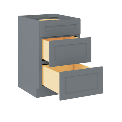 Drawer Base Kitchen Cabinet DB21 Colonial Gray LessCare 21 in. width 34.5 in. height 24 in. depth - Kitchen Cabinets