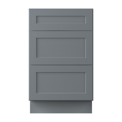 Drawer Base Kitchen Cabinet DB21 Colonial Gray LessCare 21 in. width 34.5 in. height 24 in. depth - Kitchen Cabinets