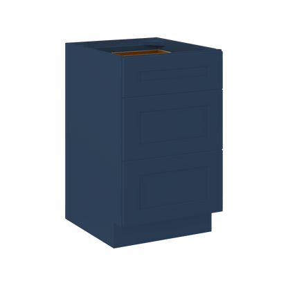 Drawer Base Kitchen Cabinet DB21 Danbury Blue LessCare 21 in. width 34.5 in. height 24 in. depth - Kitchen Cabinets