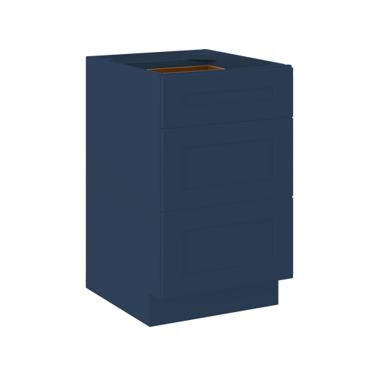 Drawer Base Kitchen Cabinet DB21 Danbury Blue LessCare 21 in. width 34.5 in. height 24 in. depth - Kitchen Cabinets