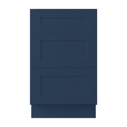 Drawer Base Kitchen Cabinet DB21 Danbury Blue LessCare 21 in. width 34.5 in. height 24 in. depth - Kitchen Cabinets