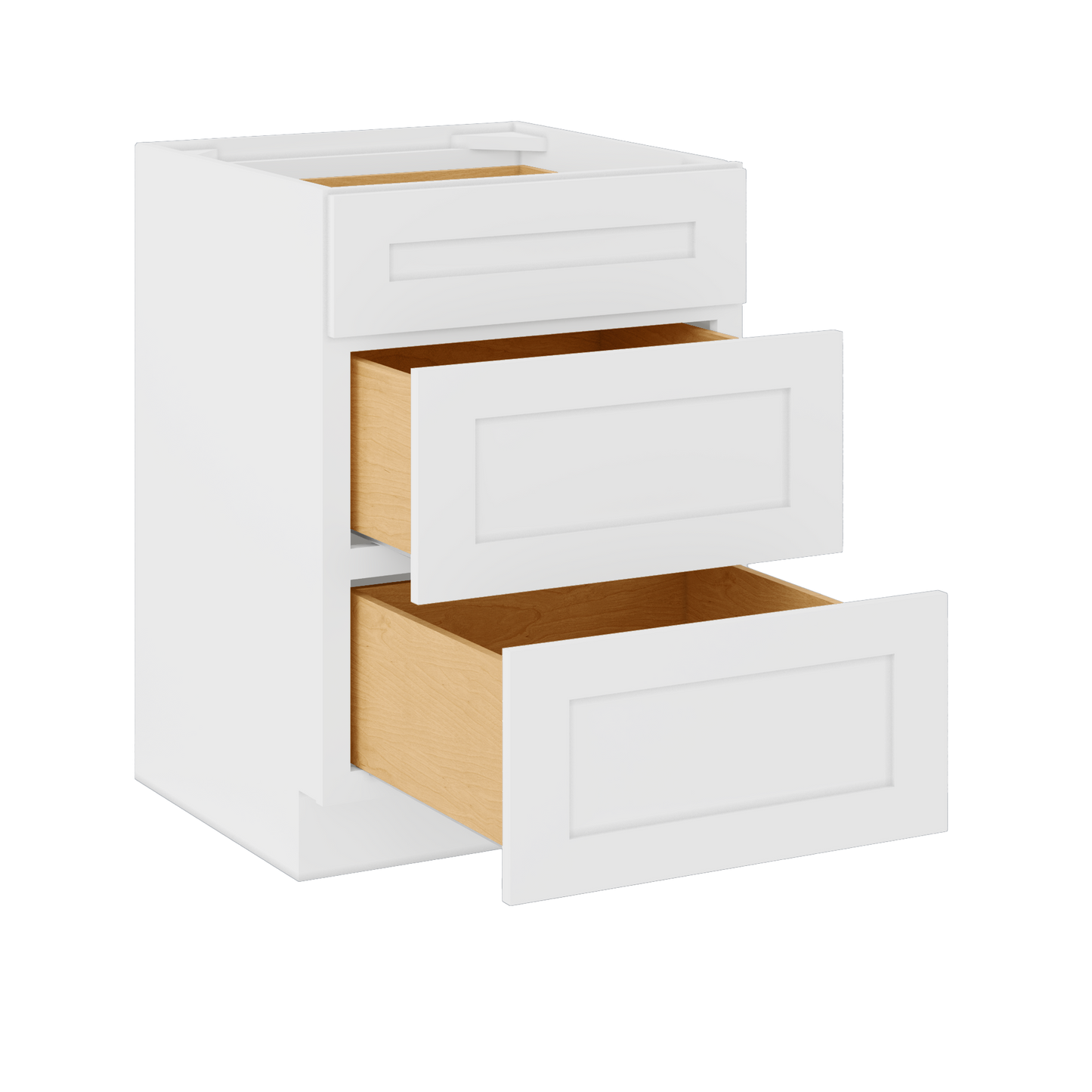 Drawer Base Kitchen Cabinet DB24 Alpina White LessCare 24 in. width 34.5 in. height 24 in. depth - Kitchen Cabinets