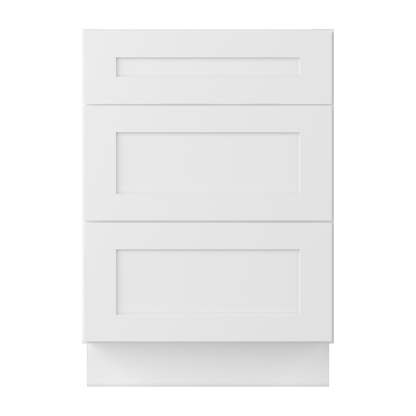 Drawer Base Kitchen Cabinet DB24 Alpina White LessCare 24 in. width 34.5 in. height 24 in. depth - Kitchen Cabinets
