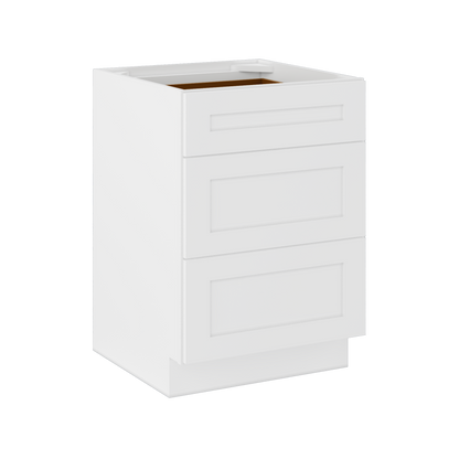 Drawer Base Kitchen Cabinet DB24 Alpina White LessCare 24 in. width 34.5 in. height 24 in. depth - Kitchen Cabinets