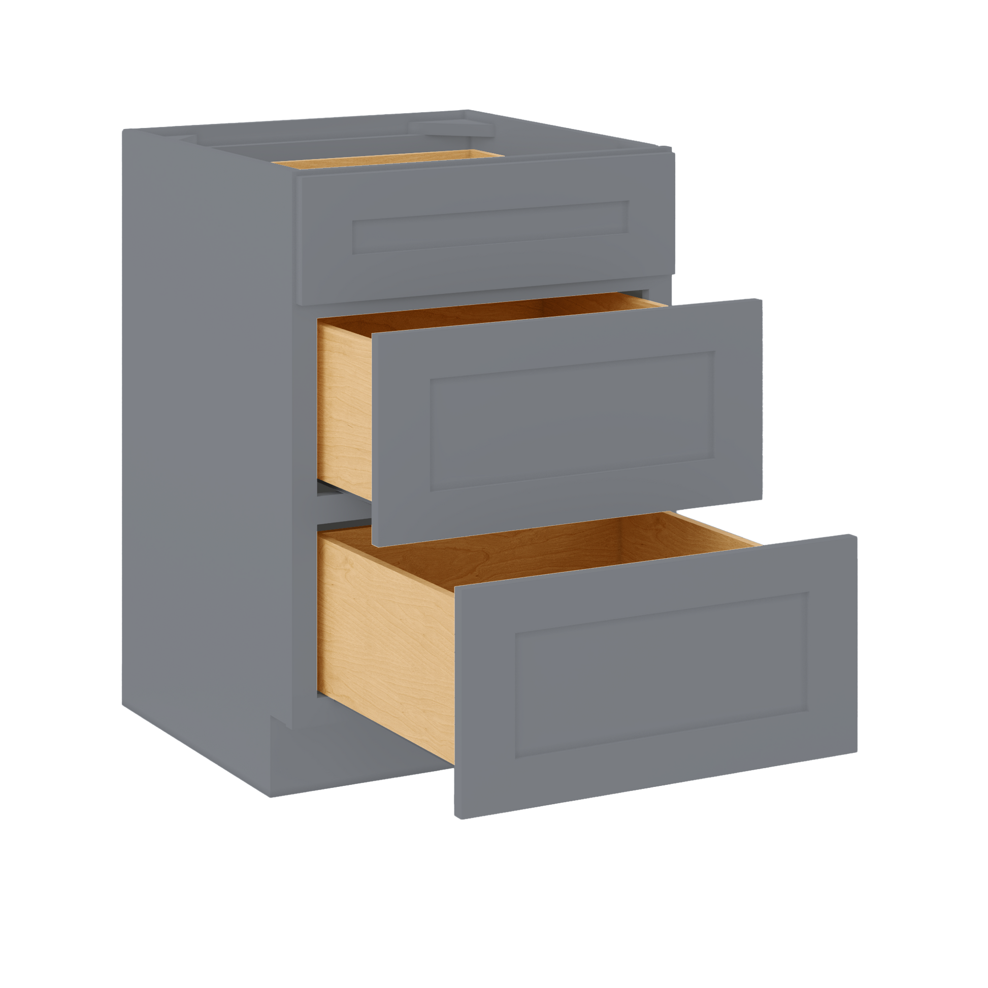 Drawer Base Kitchen Cabinet DB24 Colonial Gray LessCare 24 in. width 34.5 in. height 24 in. depth - Kitchen Cabinets