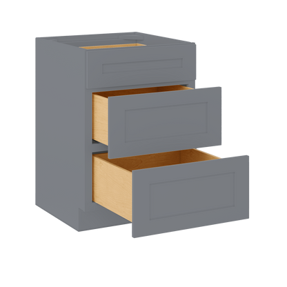 Drawer Base Kitchen Cabinet DB24 Colonial Gray LessCare 24 in. width 34.5 in. height 24 in. depth - Kitchen Cabinets