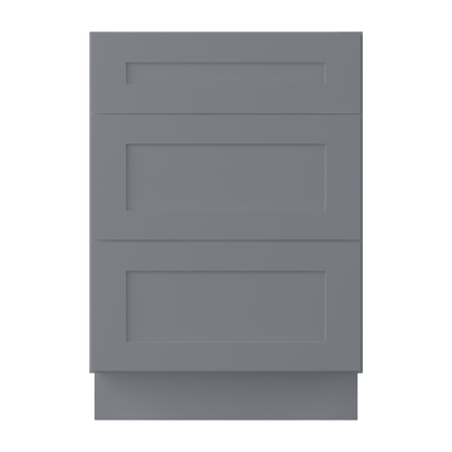Drawer Base Kitchen Cabinet DB24 Colonial Gray LessCare 24 in. width 34.5 in. height 24 in. depth - Kitchen Cabinets