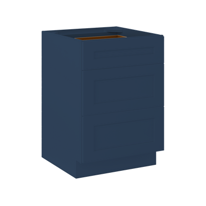 Drawer Base Kitchen Cabinet DB24 Danbury Blue LessCare 24 in. width 34.5 in. height 24 in. depth - Kitchen Cabinets