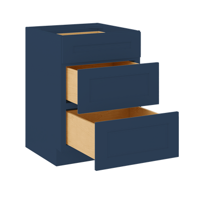 Drawer Base Kitchen Cabinet DB24 Danbury Blue LessCare 24 in. width 34.5 in. height 24 in. depth - Kitchen Cabinets