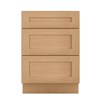 Drawer Base Kitchen Cabinet DB24 Shaker Toffee 24 in. width 34.5 in. height 24 in. depth - Kitchen Cabinets