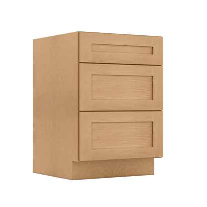 Drawer Base Kitchen Cabinet DB24 Shaker Toffee 24 in. width 34.5 in. height 24 in. depth - Kitchen Cabinets