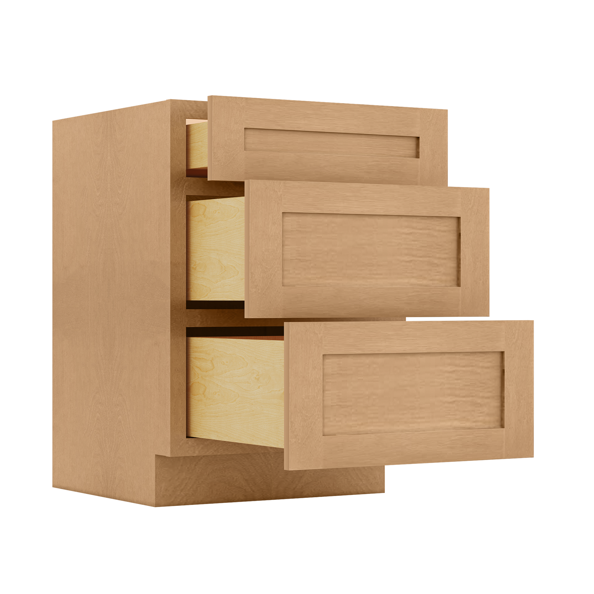 Drawer Base Kitchen Cabinet DB24 Shaker Toffee 24 in. width 34.5 in. height 24 in. depth - Kitchen Cabinets