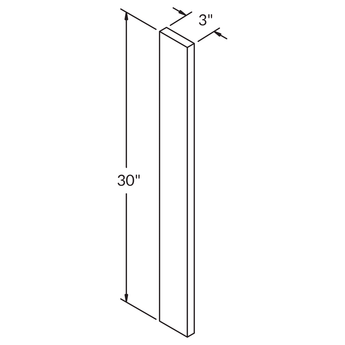 Straight Filler F330 Milan Pearl LessCare 3 in. width 30 in. height