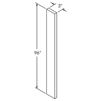 Straight Filler F396 Shaker Toffee LessCare 3 in. width 96 in. height