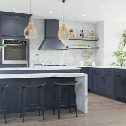 Fabuwood Allure Luna Indigo Shaker Blue Door Sample - Kitchen Cabinets