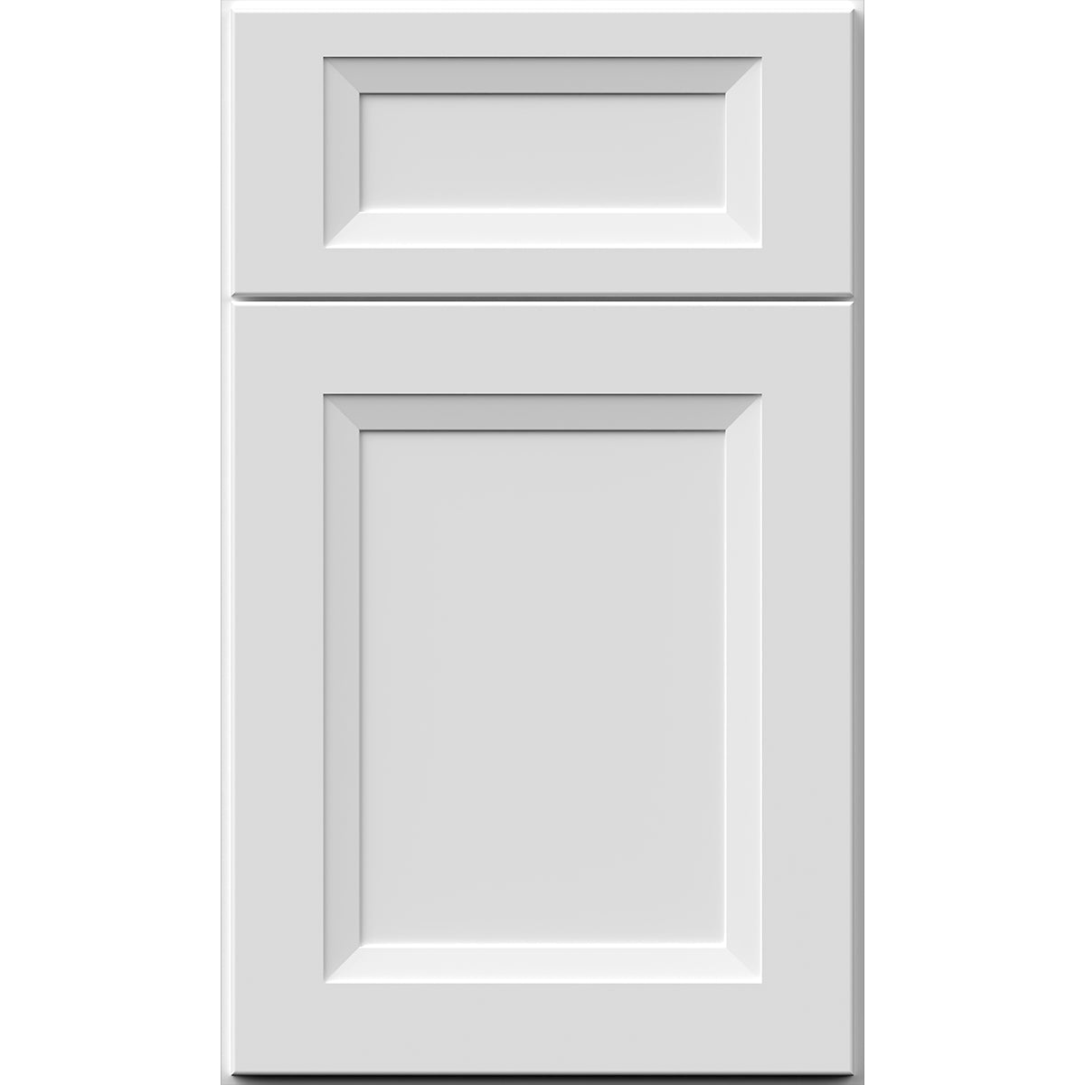 Fabuwood Allure Onyx Frost Recessed Panel White Door Sample - Kitchen Cabinets