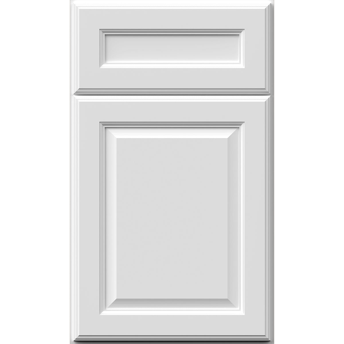 Fabuwood Value Premium Hallmark Frost Recessed Panel White Door Sample - Kitchen Cabinets