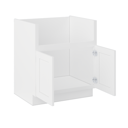 Farmhouse Sink Base Cabinet SBF30 Alpina White LessCare 30 in. width - Kitchen Cabinets