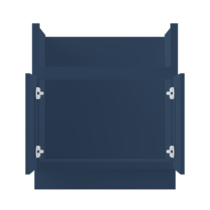 Farmhouse Sink Base Cabinet SBF30 Danbury Blue LessCare 30 in. width - Kitchen Cabinets