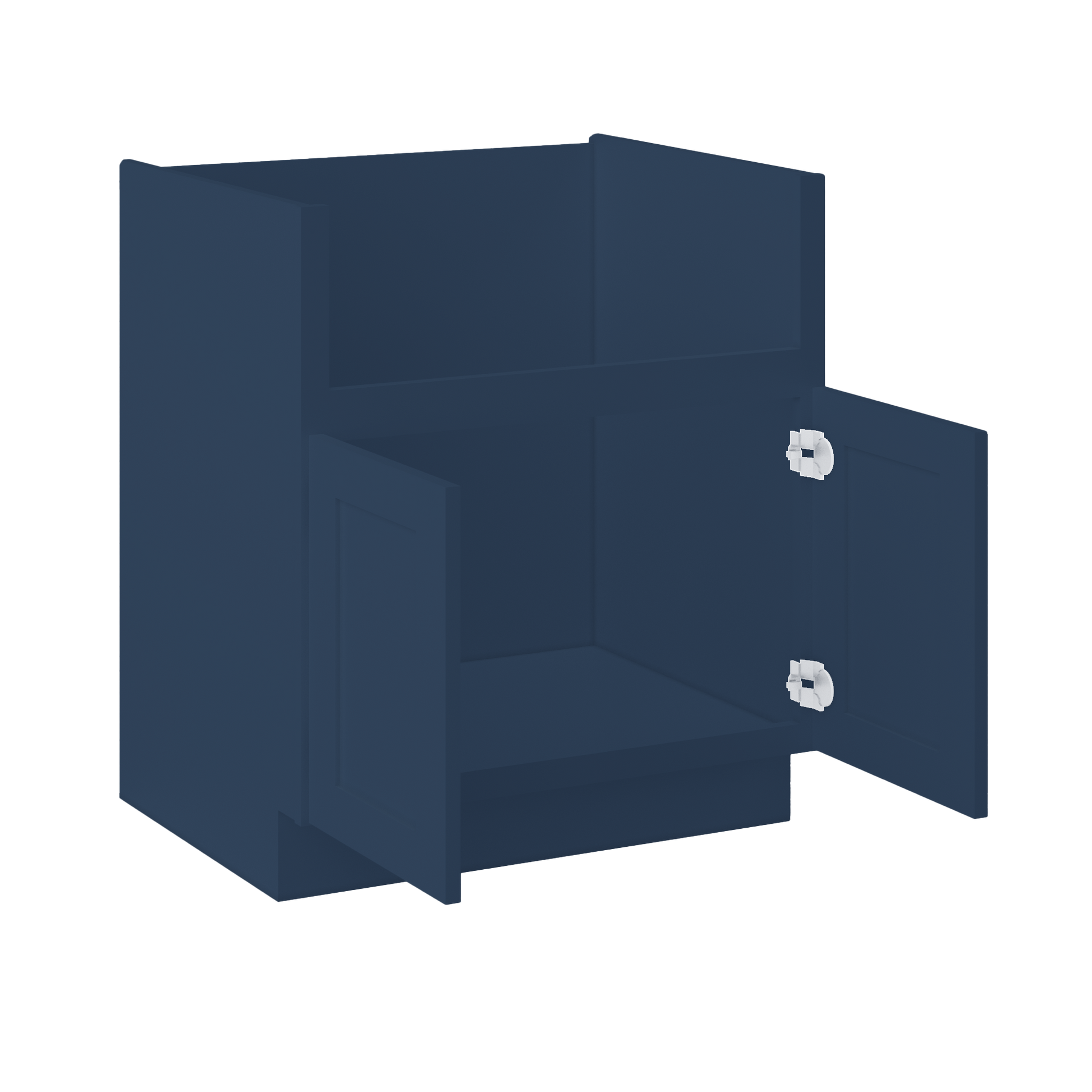 Farmhouse Sink Base Cabinet SBF30 Danbury Blue LessCare 30 in. width - Kitchen Cabinets