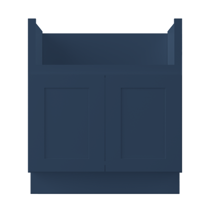Farmhouse Sink Base Cabinet SBF30 Danbury Blue LessCare 30 in. width - Kitchen Cabinets