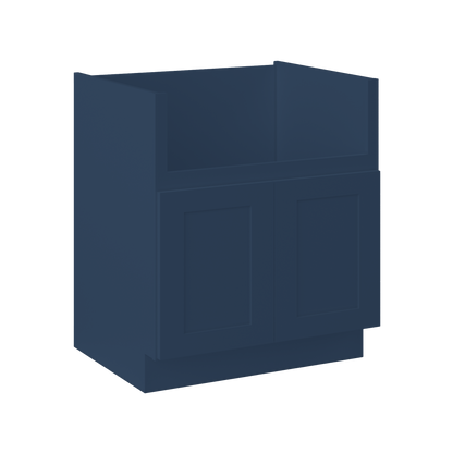 Farmhouse Sink Base Cabinet SBF30 Danbury Blue LessCare 30 in. width - Kitchen Cabinets