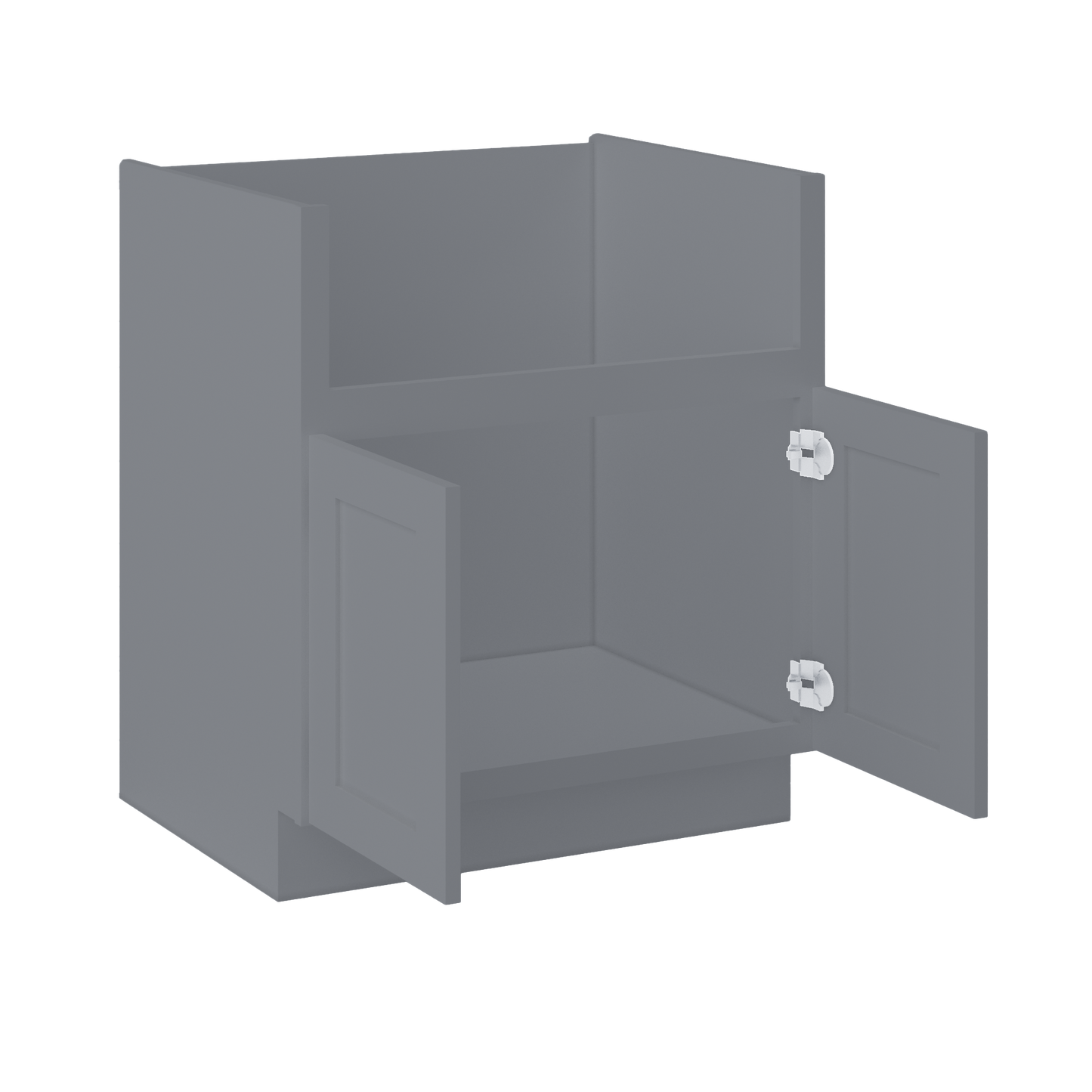 Farmhouse Sink Base Cabinet SBF30Colonial Gray LessCare 30 in. width - Kitchen Cabinets