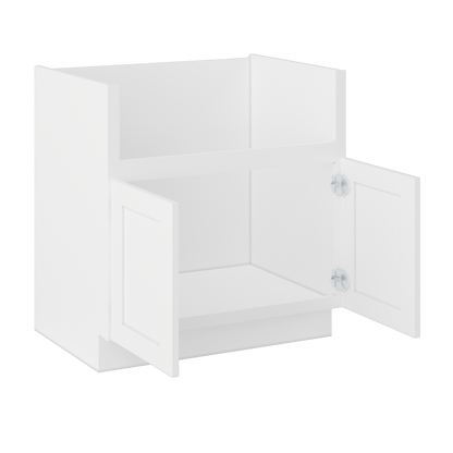 Farmhouse Sink Base Cabinet SBF33 Alpina White LessCare 33 in. width - Kitchen Cabinets
