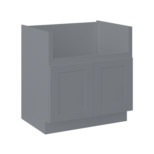 Farmhouse Sink Base Cabinet SBF33 Colonial Gray LessCare 33 in. width - Kitchen Cabinets