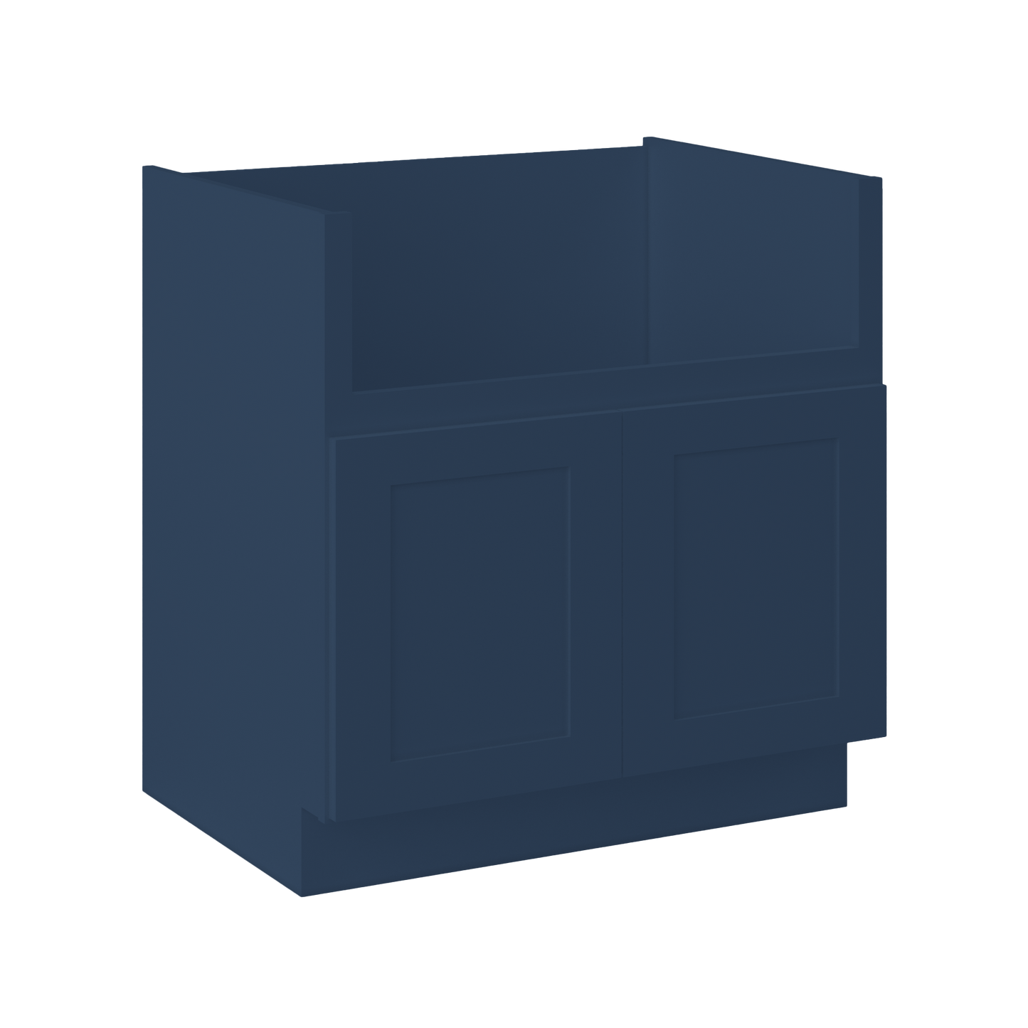 Farmhouse Sink Base Cabinet SBF33 Danbury Blue LessCare 33 in. width - Kitchen Cabinets