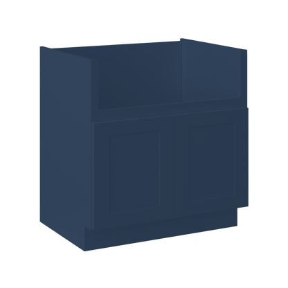 Farmhouse Sink Base Cabinet SBF33 Danbury Blue LessCare 33 in. width - Kitchen Cabinets