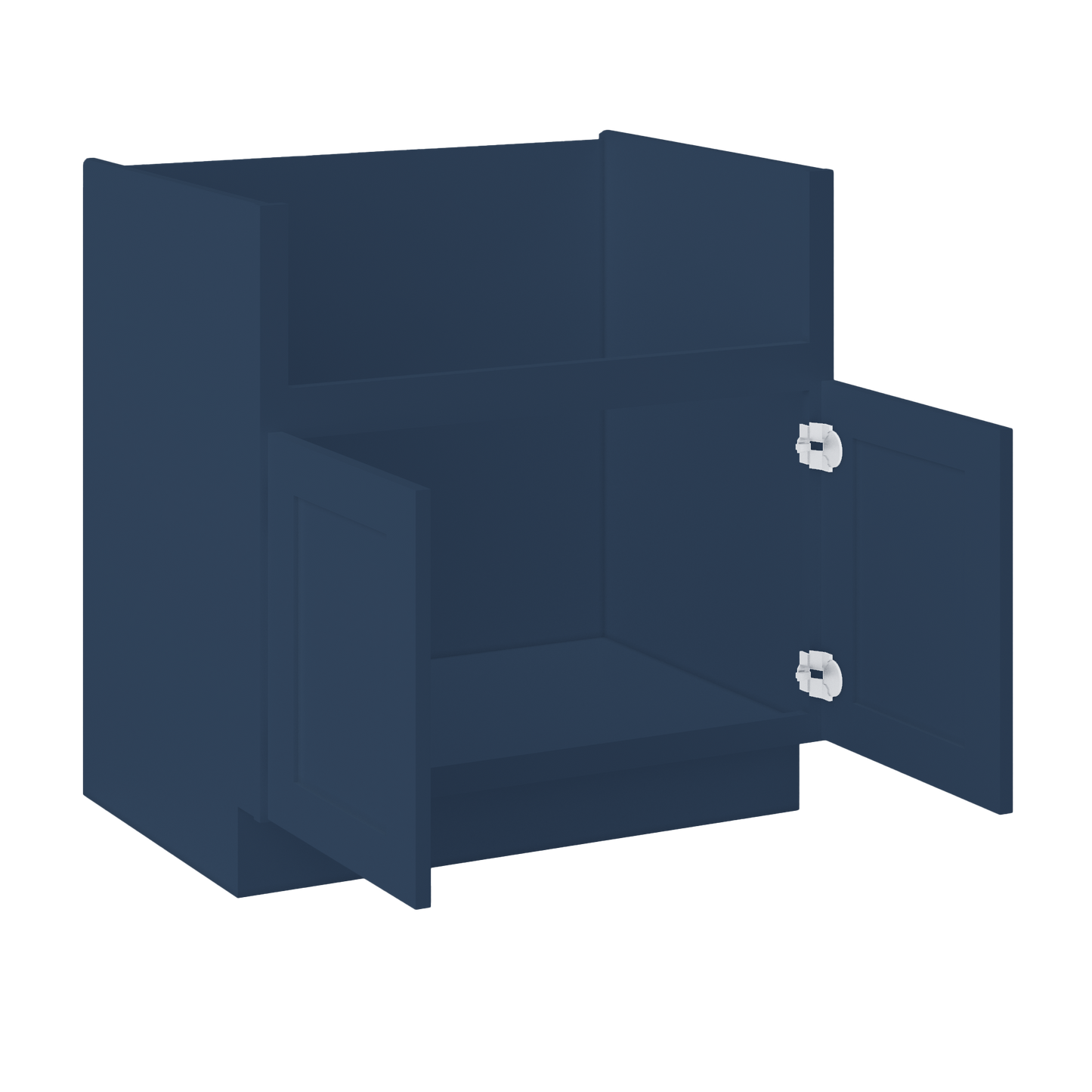 Farmhouse Sink Base Cabinet SBF33 Danbury Blue LessCare 33 in. width - Kitchen Cabinets