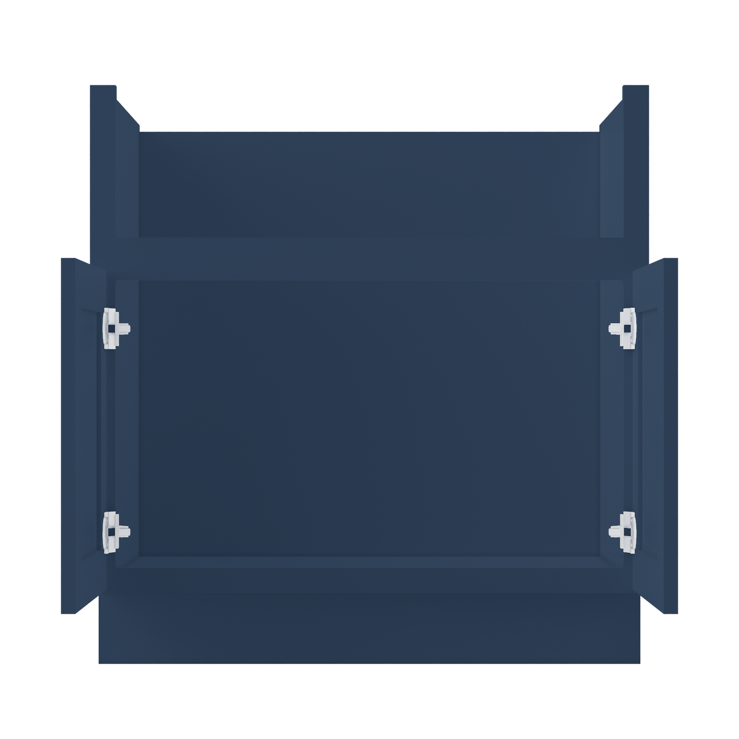 Farmhouse Sink Base Cabinet SBF33 Danbury Blue LessCare 33 in. width - Kitchen Cabinets