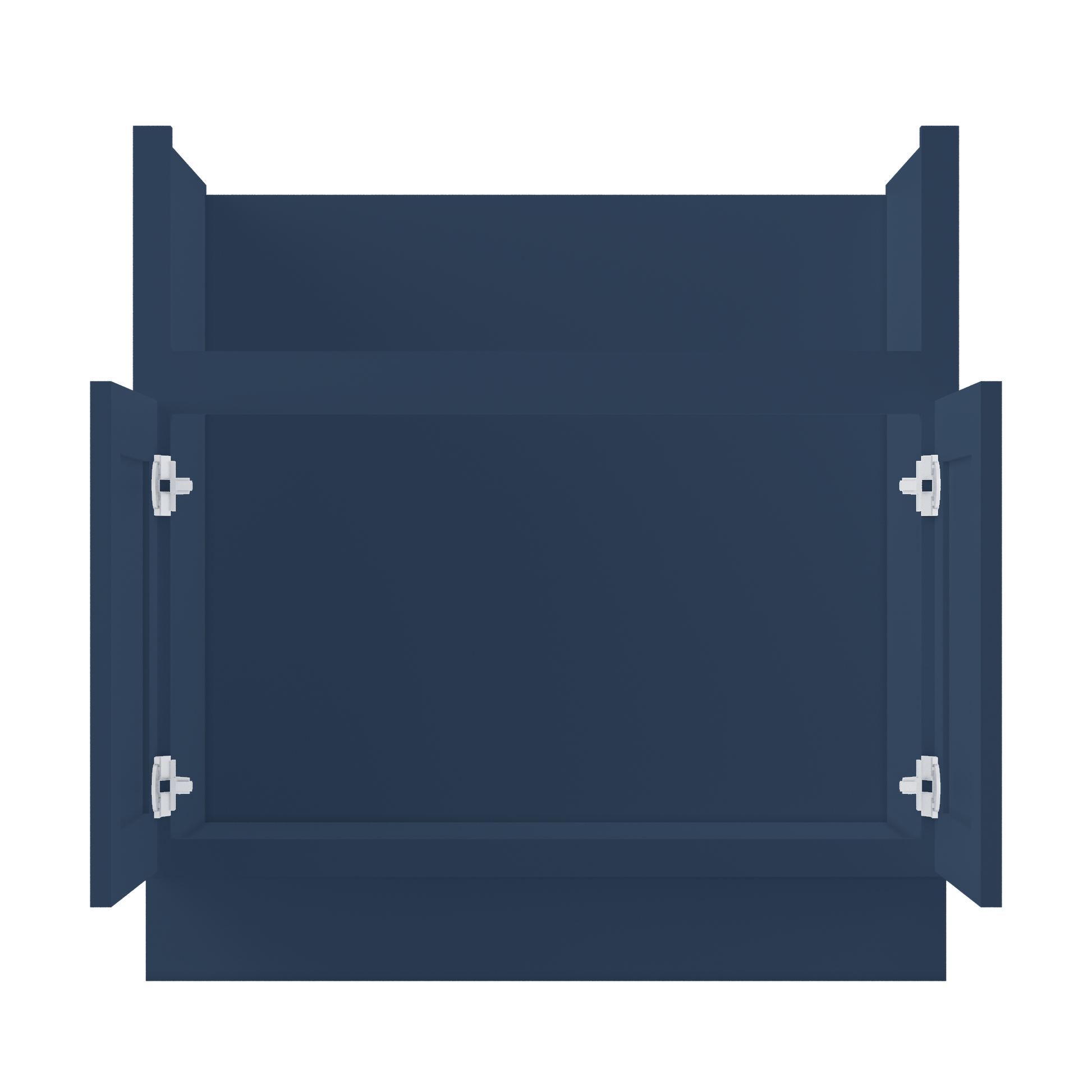 Farmhouse Sink Base Cabinet SBF33 Danbury Blue LessCare 33 in. width - Kitchen Cabinets