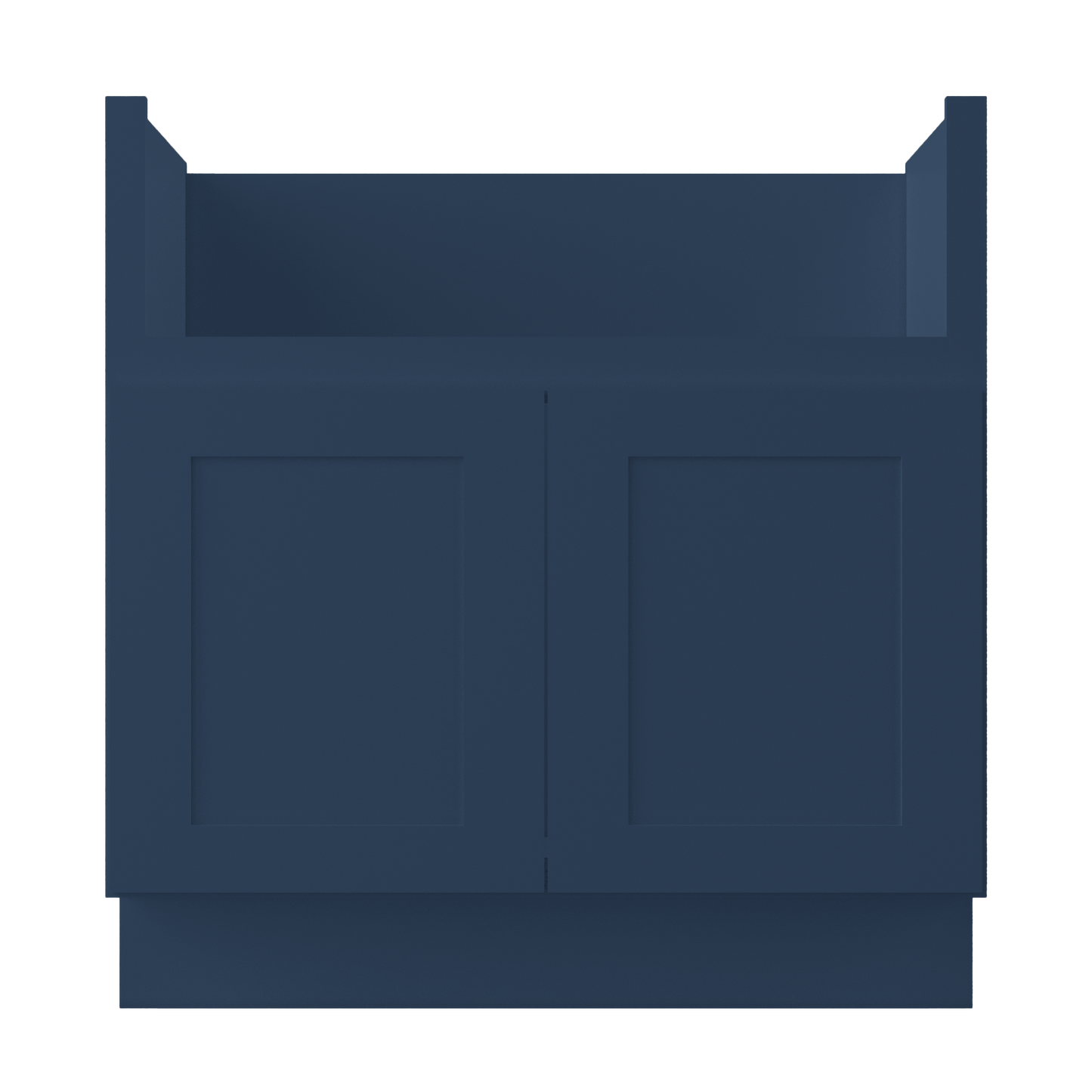 Farmhouse Sink Base Cabinet SBF33 Danbury Blue LessCare 33 in. width - Kitchen Cabinets