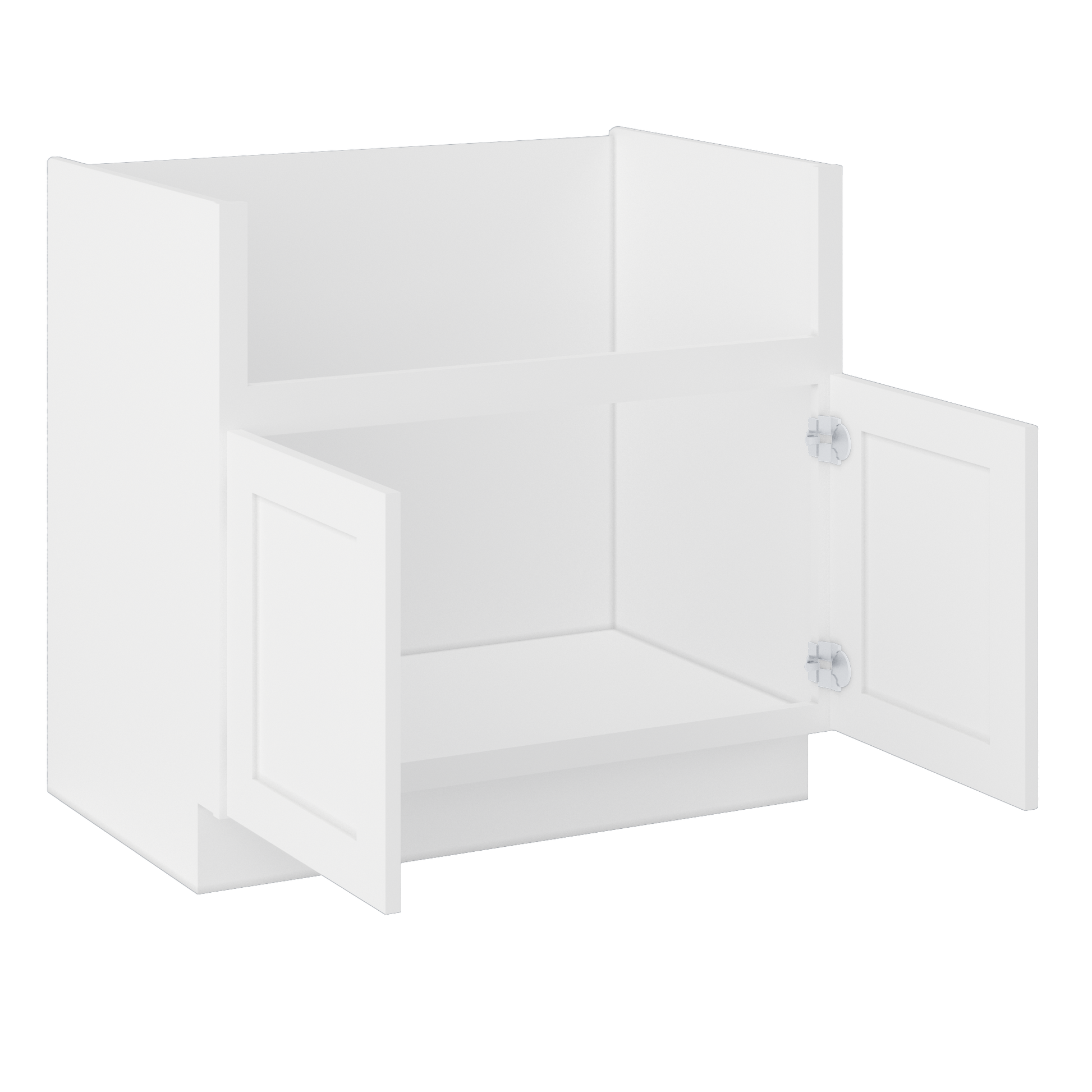 Farmhouse Sink Base Cabinet SBF36 Alpina White LessCare 36 in. width - Kitchen Cabinets