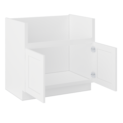 Farmhouse Sink Base Cabinet SBF36 Alpina White LessCare 36 in. width - Kitchen Cabinets