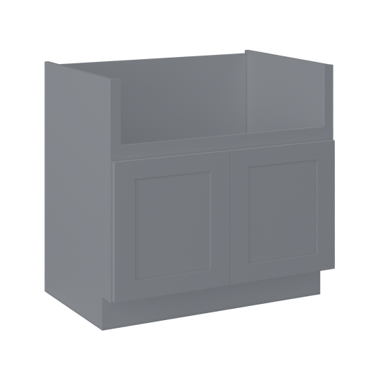 Farmhouse Sink Base Cabinet SBF36 Colonial Gray LessCare 36 in. width - Kitchen Cabinets