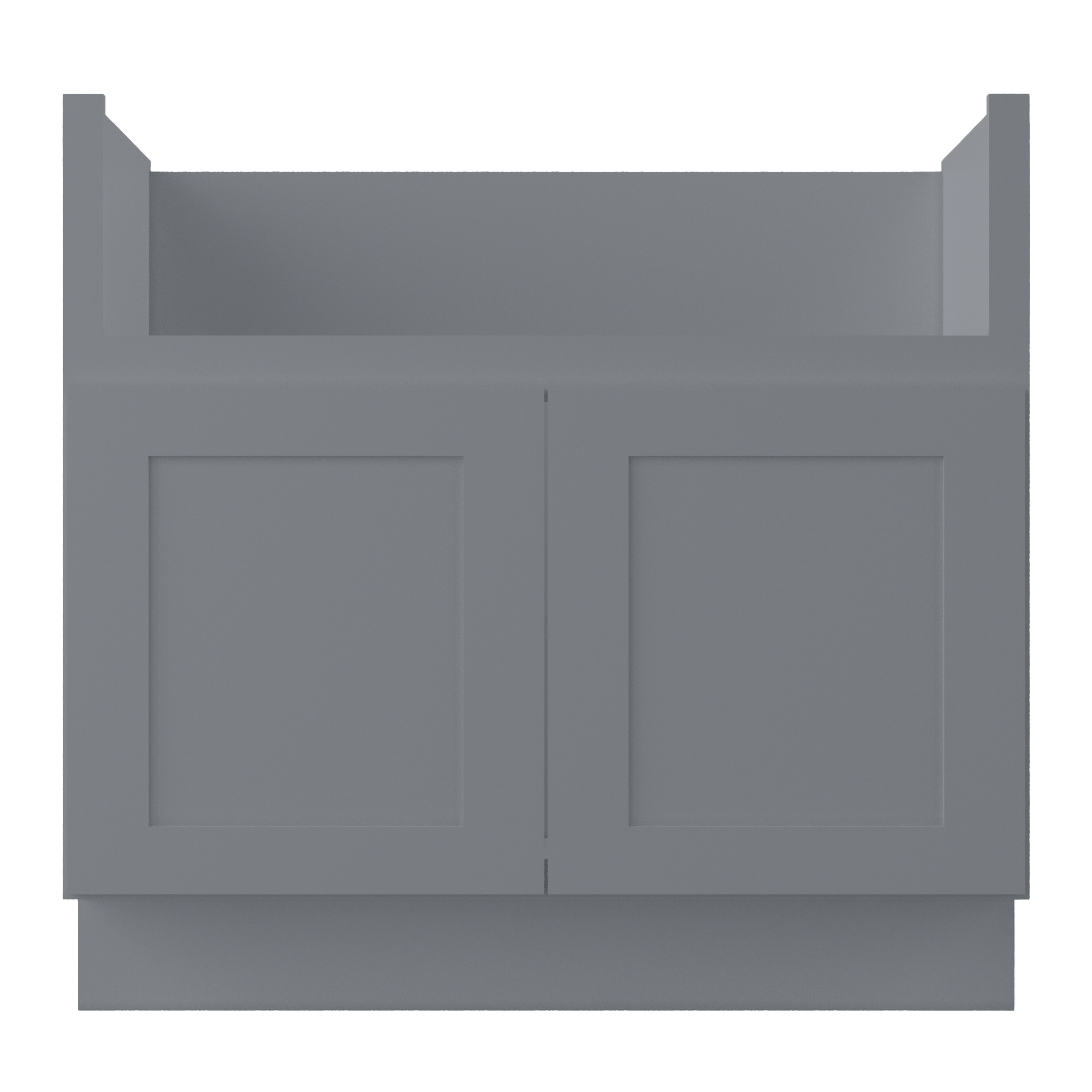 Farmhouse Sink Base Cabinet SBF36 Colonial Gray LessCare 36 in. width - Kitchen Cabinets