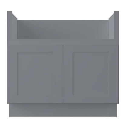 Farmhouse Sink Base Cabinet SBF36 Colonial Gray LessCare 36 in. width - Kitchen Cabinets