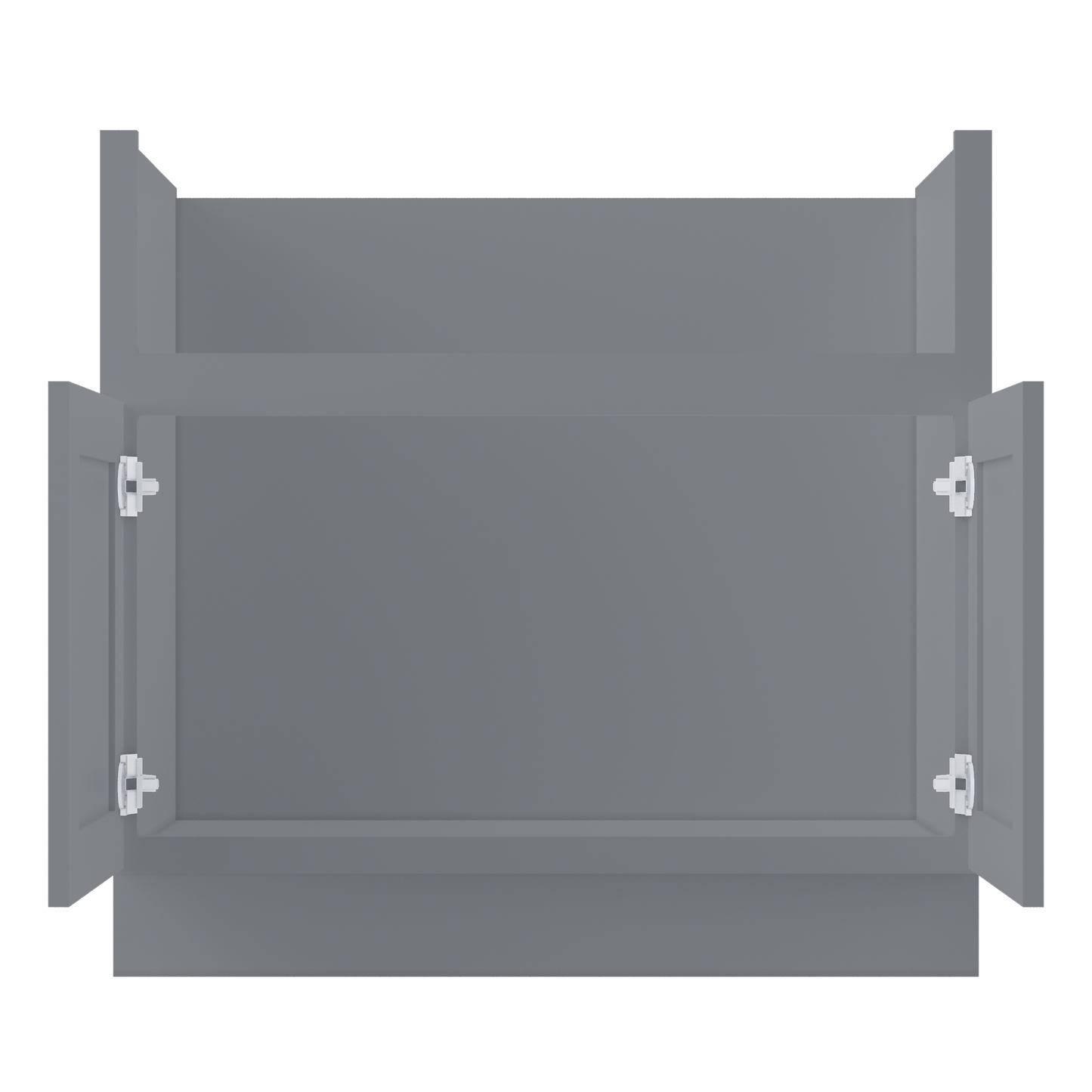 Farmhouse Sink Base Cabinet SBF36 Colonial Gray LessCare 36 in. width - Kitchen Cabinets