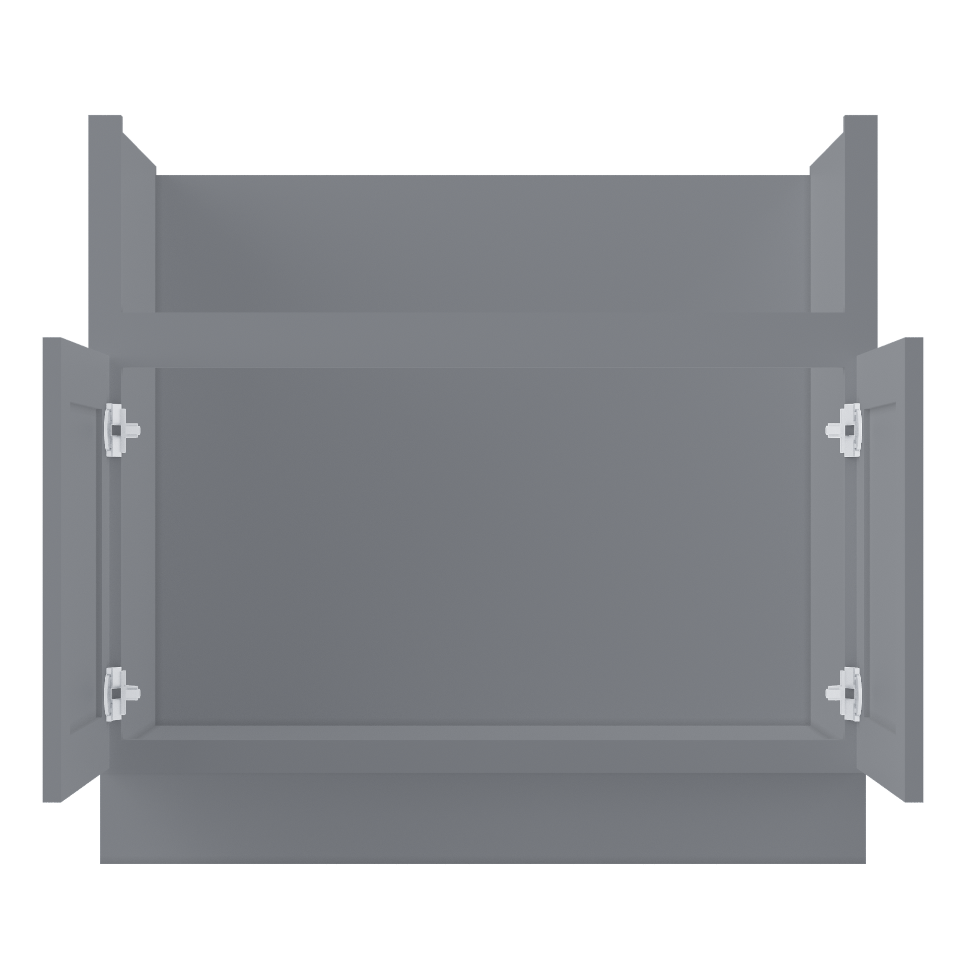 Farmhouse Sink Base Cabinet SBF36 Colonial Gray LessCare 36 in. width - Kitchen Cabinets