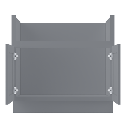 Farmhouse Sink Base Cabinet SBF36 Colonial Gray LessCare 36 in. width - Kitchen Cabinets