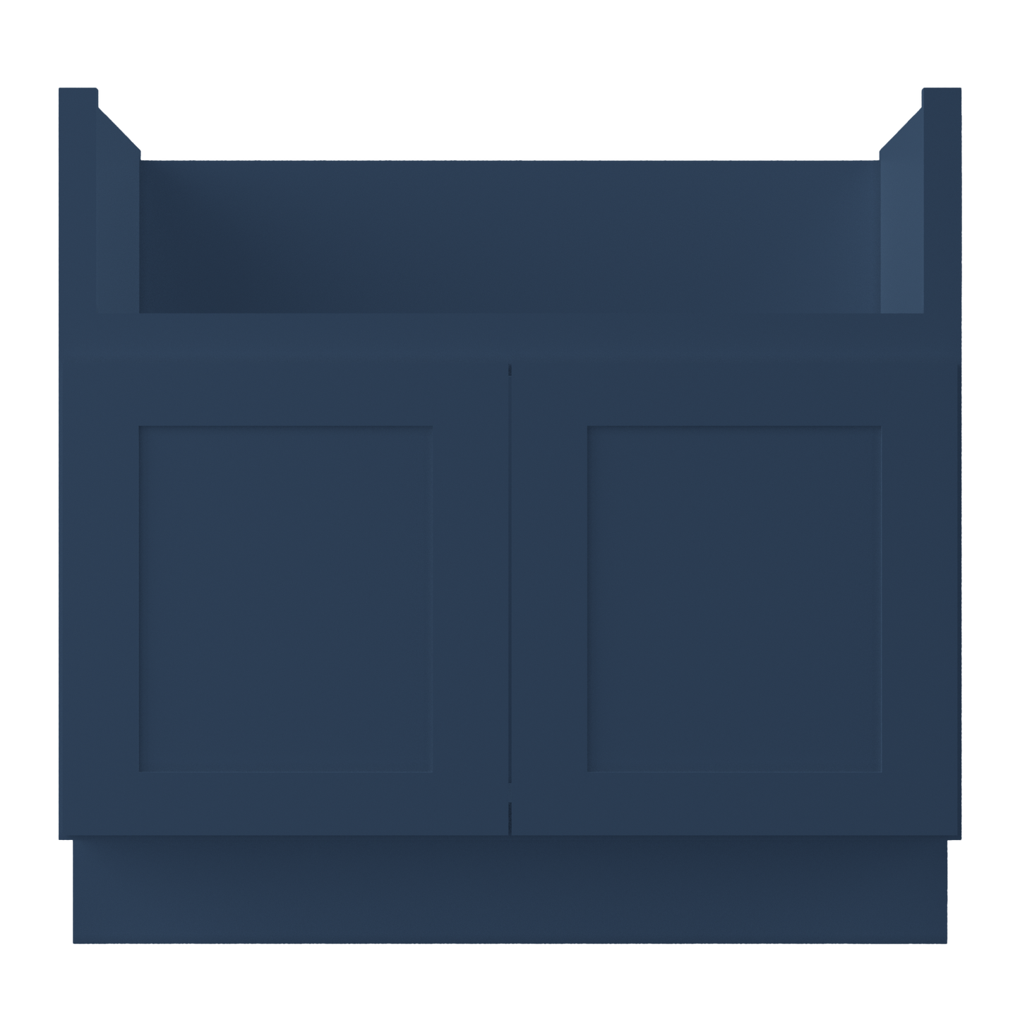 Farmhouse Sink Base Cabinet SBF36 Danbury Blue LessCare 36 in. width - Kitchen Cabinets