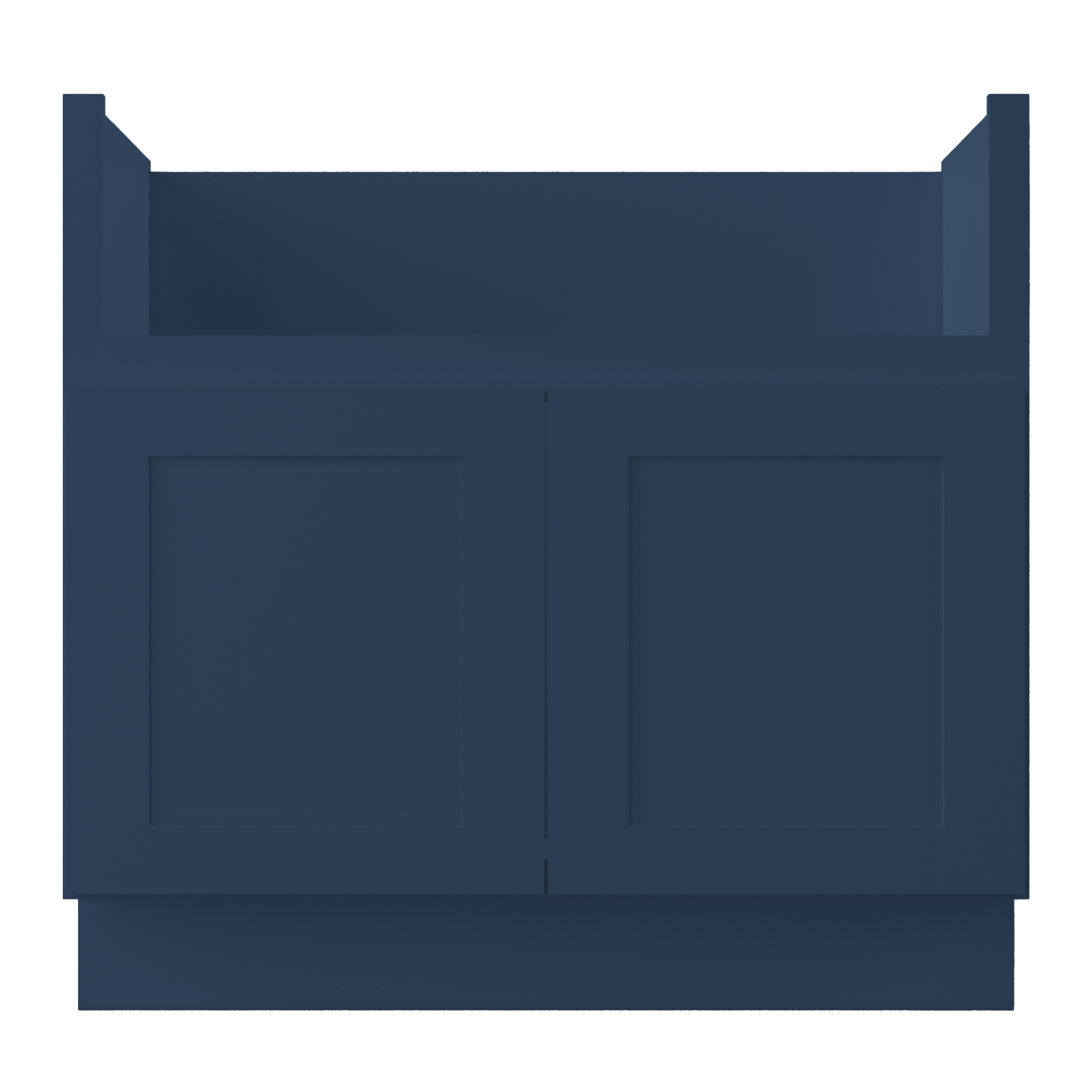 Farmhouse Sink Base Cabinet SBF36 Danbury Blue LessCare 36 in. width - Kitchen Cabinets