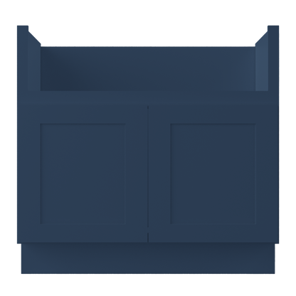 Farmhouse Sink Base Cabinet SBF36 Danbury Blue LessCare 36 in. width - Kitchen Cabinets