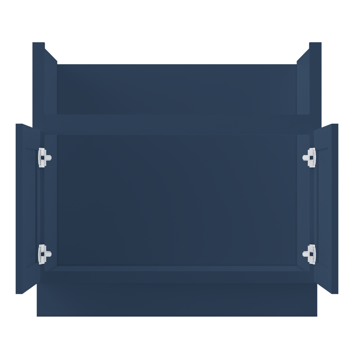 Farmhouse Sink Base Cabinet SBF36 Danbury Blue LessCare 36 in. width - Kitchen Cabinets