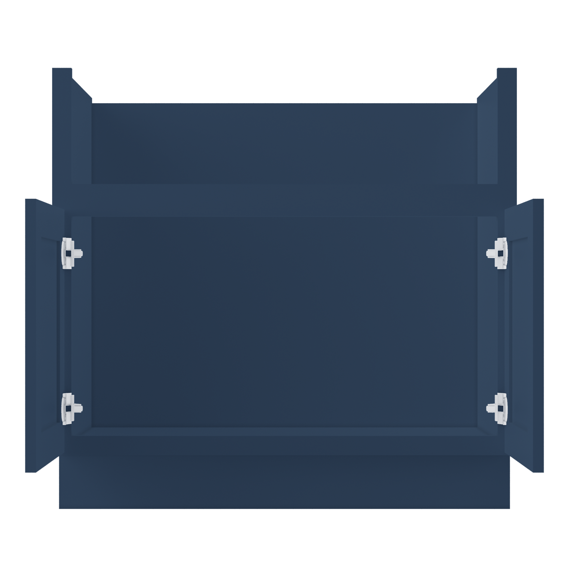 Farmhouse Sink Base Cabinet SBF36 Danbury Blue LessCare 36 in. width - Kitchen Cabinets