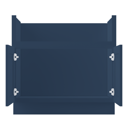 Farmhouse Sink Base Cabinet SBF36 Danbury Blue LessCare 36 in. width - Kitchen Cabinets