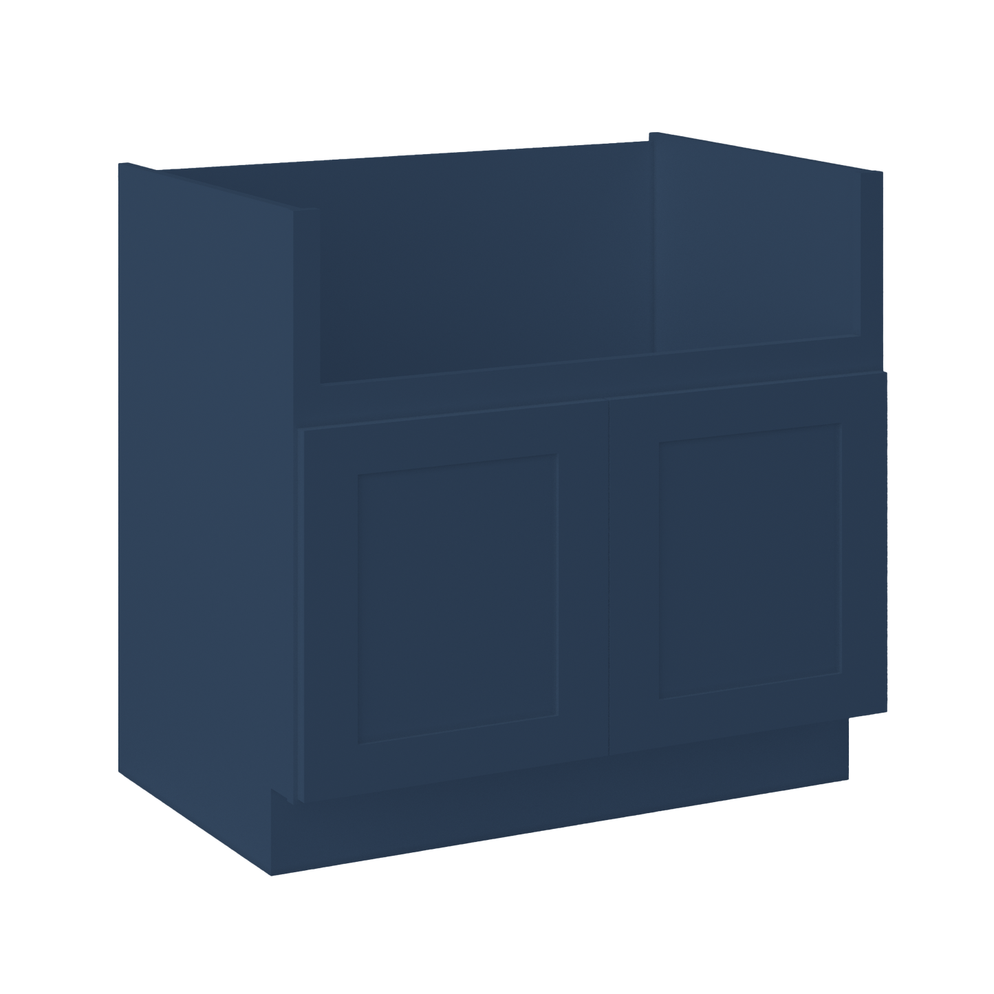 Farmhouse Sink Base Cabinet SBF36 Danbury Blue LessCare 36 in. width - Kitchen Cabinets